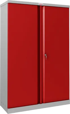 Produktbild von Phoenix SCL1491GRK - Stahlschrank - Schlüsselschloss - Grau / Rot - 91,5 x 37,0 x 140,0 cm
