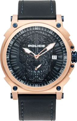 Produktbild von Police Uhr Totenkopf PL15728JSR.03 Armbanduhr Black