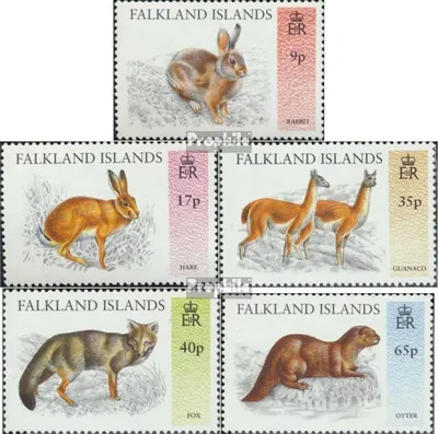 Produktbild von Briefmarken FalklanSteckanschlussln 1995 Mi 659-663 (kompl.Ausg.) postfrisch Eingeführte Wildtiere
