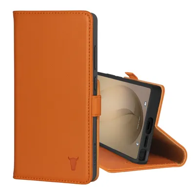 Produktbild von TORRO Galaxy S26 Ultra Lederhülle (mit Standfunktion) - Orange