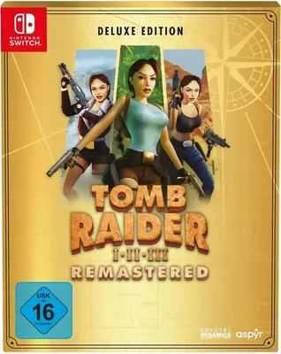 Produktbild von Tomb Raider 1-3 Remastered Deluxe Edition Nintendo Switch-Spiel