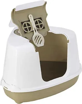 Produktbild von Moderna Flip Cat Corner Katzentoilette 56x45x39 Cm Durchsichtig  Durchsichtig One Size