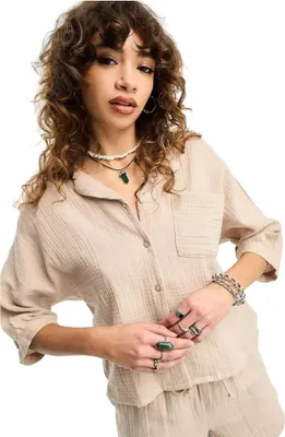 Zdjęcie produktu dla Only Shirt 15267839-BEIG in Beige color size x-small