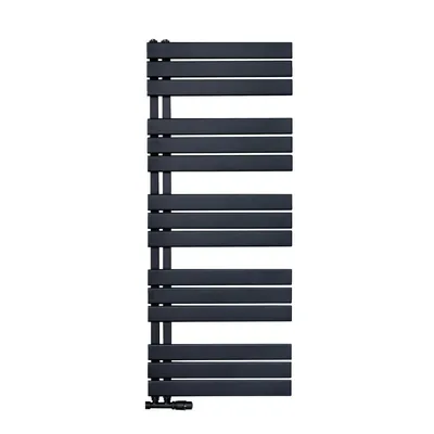 Produktbild von Handtuchheizkörper/Badheizkörper Paneel Anschluss linksseitig schwarz 1600x600