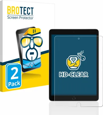 Produktbild von 2x Für Apple iPad 10.2" WiFi 2021 / WiFi Cellular 2021 Schutzfolie BROTECT Displayschutz Display Schutz Folie Klar Transparent