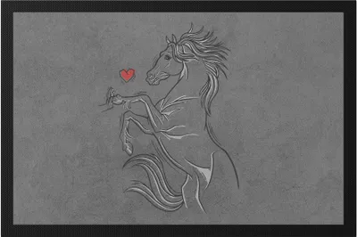 Produktbild von Pferd Fußmatte Pferdehufe Pferdeliebhaber Pferde Pferdeflüsterer Reiten Pony Hobbie Liebe Freiheit