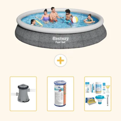 Immagine prodotto di Bestway Fast Set, piscina rotonda - 457x84 cm - 4 pezzi - Modello S22680