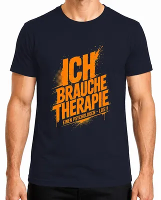 Imagen del producto de Necesito terapia. Psicólogo. Camiseta para hombre, sarcástica, color azul marino, talla XXL