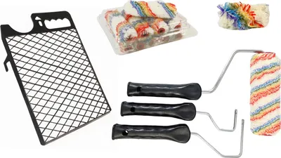 Obrázek produktu pro Profesionální sada malířských válečků Malířská sada Škrabací mřížka Zásuvný držák Malířský váleček 26 ks