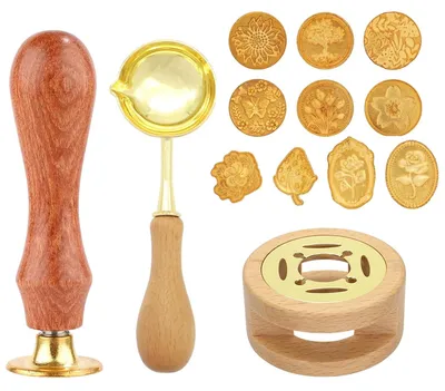 Produktbild von Wachssiegelstempel Set 10 Stempelköpfe, für Briefe