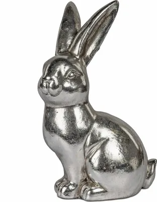 Produktbild von Dekofigur Hase Klassik antik silber H. 38cm aus Keramik Formano WA