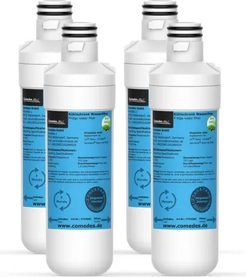 Immagine prodotto di set di 4 filtri per acqua Comedes adatti ai frigoriferi LG e Kenmore