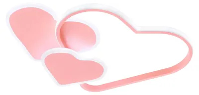 Produktbild von Herzförmige Lampe - LED-Deckenleuchte - 36 W - Stufenlos dimmbar 1–100 % - 3000–6000 K - Fernbedienung - 3040 lm - Rosa