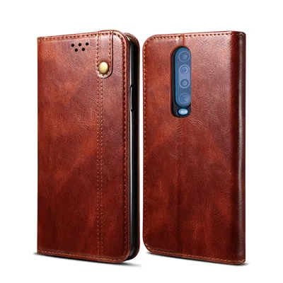 Obrázek produktu pro Pouzdro pro Xiaomi Poco X2, kožené flip pouzdro peněženka s funkcí stojánku červené