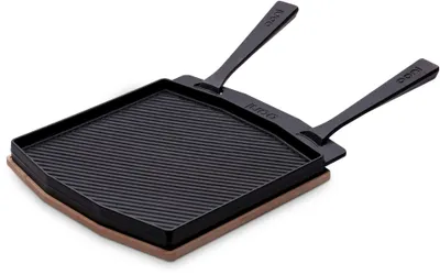 Zdjęcie produktu dla Żeliwna dwustronna płyta z podstawą Ooni - UU-P0A000, 37 x 33 x 7 cm