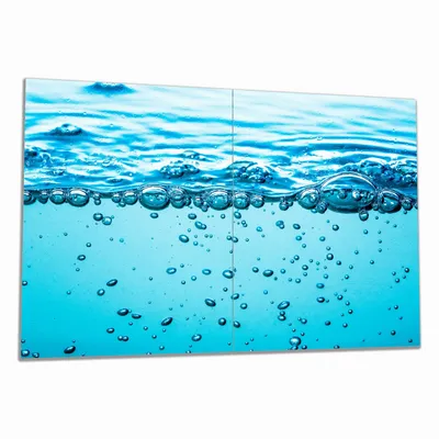 Produktbild von Wallario Herdabdeckplatte aus Glas, Größe 80 x 52 cm 2-teilig, Motiv Nahaufnahme Wasser