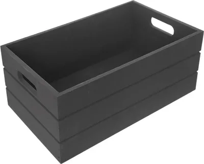 Productafbeelding van Elegante, zwarte opbergbox voor alle soorten artikelen