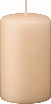 Produktbild von Flachkopf-Stumpenkerzen Champagner 60 x Ø 50 mm, 4 Stück