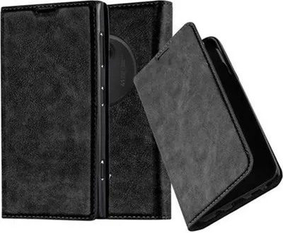 Obrázek produktu pro Cadorabo pouzdro pro Nokia Lumia 1020 Protective Case in Black Kryt na mobilní telefon s magnetickým zavíráním