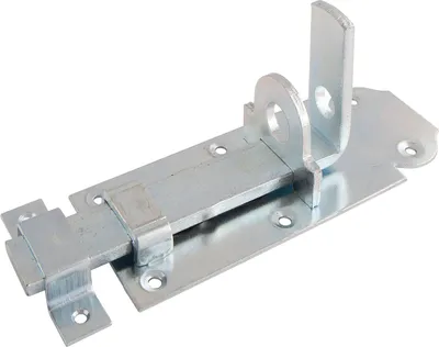 Produktbild von Querriegel gerade mit Schlaufe, Platte 180 x 55 mm, Stahl  verzinkt