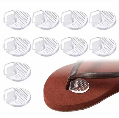Image de Protège-pieds en silicone pour sandales et pantoufles, transparents, antidérapants, avec coussinets à l'avant-pied