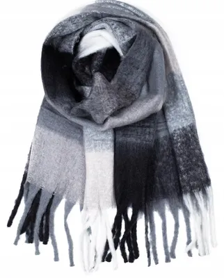 Produktbild von Agrafka Warmer Kuschelschal Kariert Gestrickt