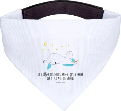 Produktbild von Mr. & Mrs. Panda Halstuch Für Hunde Einhorn Sternenhimmel - Weiß - Geschenk, Sterne, Tuch, Unicorn, Verrückt, Einhörner, Hund, Hundehalstuch