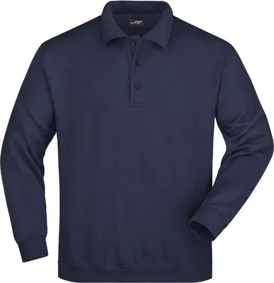 Produktbild von James & Nicholson Polo-Sweatshirt, Gr. 2XL, navy