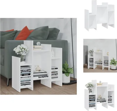 Zdjęcie produktu dla vidaXL Szafka z półkami biała 60x26x60 cm materiał drewnopochodny - Kredensy