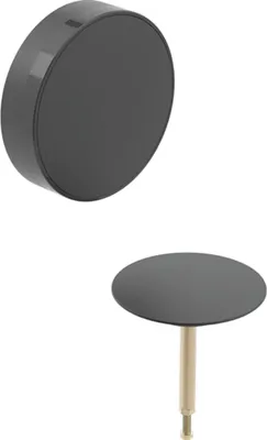 Imagen del producto de Kit de desagüe para bañera Geberit, tipo split, con conexión de 52 mm, con accionamiento giratorio, color gris mate, 1 unidad.