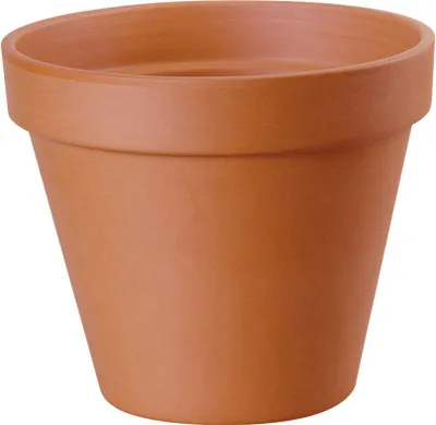 Produktbild von Blumentopf aus Terrakotta mit einem Durchmesser von 13 cm und einer Höhe von 11,6 cm