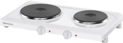 Produktbild von Doppelkochplatte THL 2597, langlebige Gussheizplatten, emailliertes Gehäuse, stufenlose Temperaturregelung, Überhitzungsschutz,2 Heizplatten: 145 mm Ø, 1000 Watt / 180 mm Ø, 1500 W