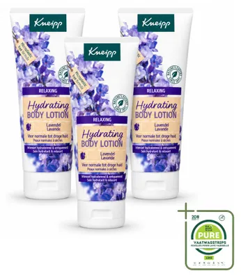 Productafbeelding van 3 x Kneipp Relaxerende Lichaamslotion Lavendel - 200 ml - Grote verpakking - 3 stuks