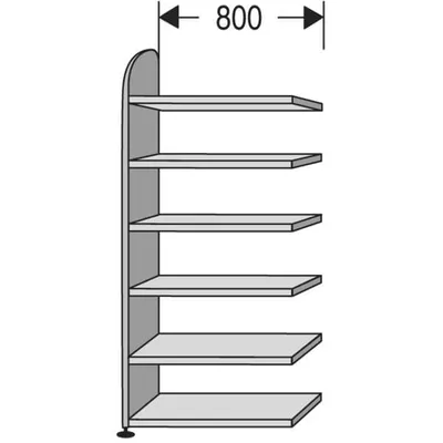 Produktbild von Kerkmann Aktenregal Dante weiß 80,0 x 32,5 x 225,0 cm