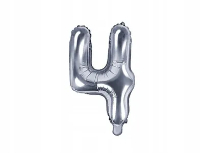 Zdjęcie produktu dla PartyDeco FB10M-4-018, Zabawka - balon, Folia, Srebrny, Monochromatyczny, Uniwersalne, Uniwersalne