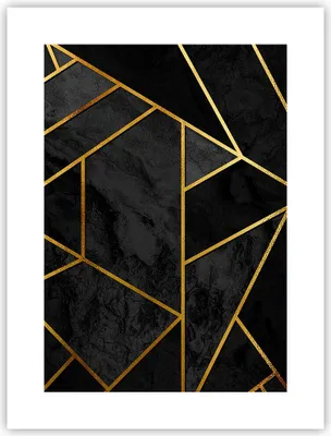 Produktbild von Poster - Poster ohne Rahmen - Abstraktion Gold Schwarz - 30x40 cm - Wand Bild - Wanddeko - Wandbilder - Kunstposter - Wandposter - Bilder - Kunstdruck - Wanddekoration - Wandbild - P2XPA30x40-4358