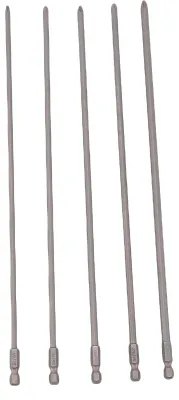Produktbild von 5 Stück PH-Schraubendreher-Bit, 1/4 Zoll Sechskantschaft, lang, PH1, PH2, S2, legierter Stahl, Industriequalität, elektrisches Bohrwerkzeug, 300 mm