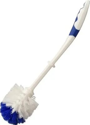 Image de Brosse à WC Professionnelle - Blanc/Bleu - Avec anneau de suspension en polypropylène