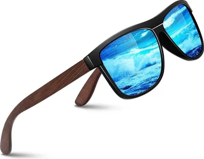 Produktbild von CGID Holz Polarisierte Sonnenbrille Herren Damen UV400 CAT 3 - Walnussholz