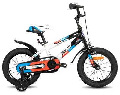 Image de Vélo pour enfant - 14 pouces (35 cm) - Avec roues stabilisatrices - Pour garçons et filles - Blanc
