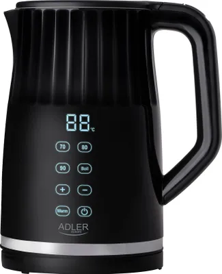 Produktbild von Adler AD 1350 Wasserkocher 1,7L  mit LED Anzeige & Warmhaltefunktion - Schwarz