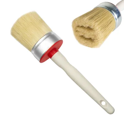 Produktbild von Rundpinsel 60 mm | Ringpinsel Naturborstenpinsel für den Hausgebrauch | zum Streichen von Wänden und Möbeln
