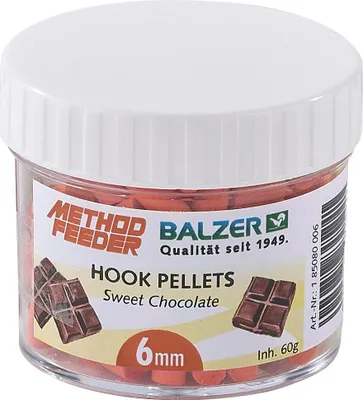 Produktbild von Balzer Feedermaster Method Feeder Pellets 6mm 6mm, Sweet Chocolate