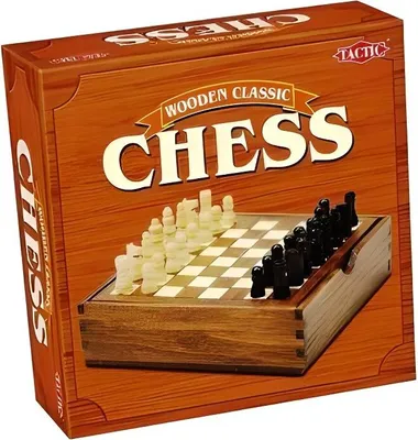 Obrázok produktu pre Šachová hra z dreva, klasická, pre 2 hráčov, od 7 rokov, TACTIC