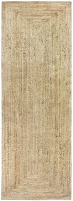 Produktbild von Jute Teppich 100% Natürliche Jute 200 x 80 cm - Handgewebter Teppich für Wohnzimmer und Schlafzimmer