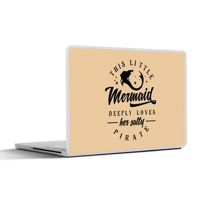 Produktbild von MuchoWow® Laptop Aufkleber Sticker Cover Sprichwörter - Meerjungfrau - Meer 31x22.5 cm - Laptop-Deko