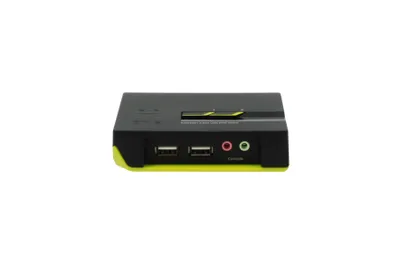 Produktbild von LevelOne KVM Switch 2xUSB-A +Audio                      grau