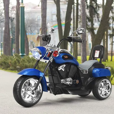 Produktbild von GOPLUS Elektromotorrad mit Hupe, Elektrofahrzeug Dreirad Kindermotorrad mit Vor-und Rückwärtsschalter, 6V Akku/Elektrisches Motorrad, Mortorcycle für Kinder