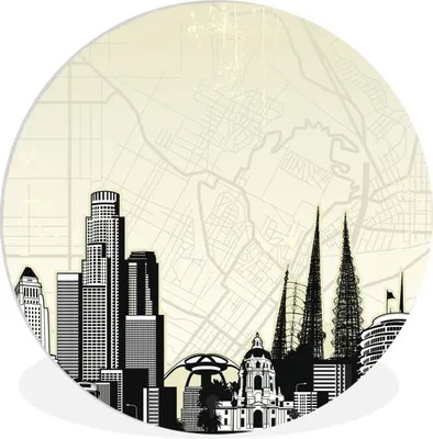 Produktbild von MuchoWow® - Wand-Kreis - Wohnzimmer - Bild - Runde - Wanddeko - Dibond - Kunstdrucke