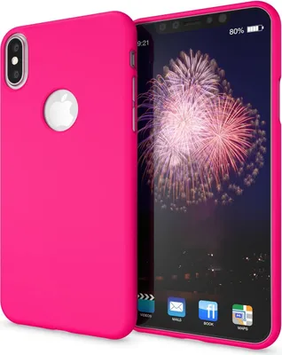 Produktbild von NALIA Handyhülle für Apple iPhone XS Max, Ultra-Slim TPU Hülle Silikon Neon Case Pink